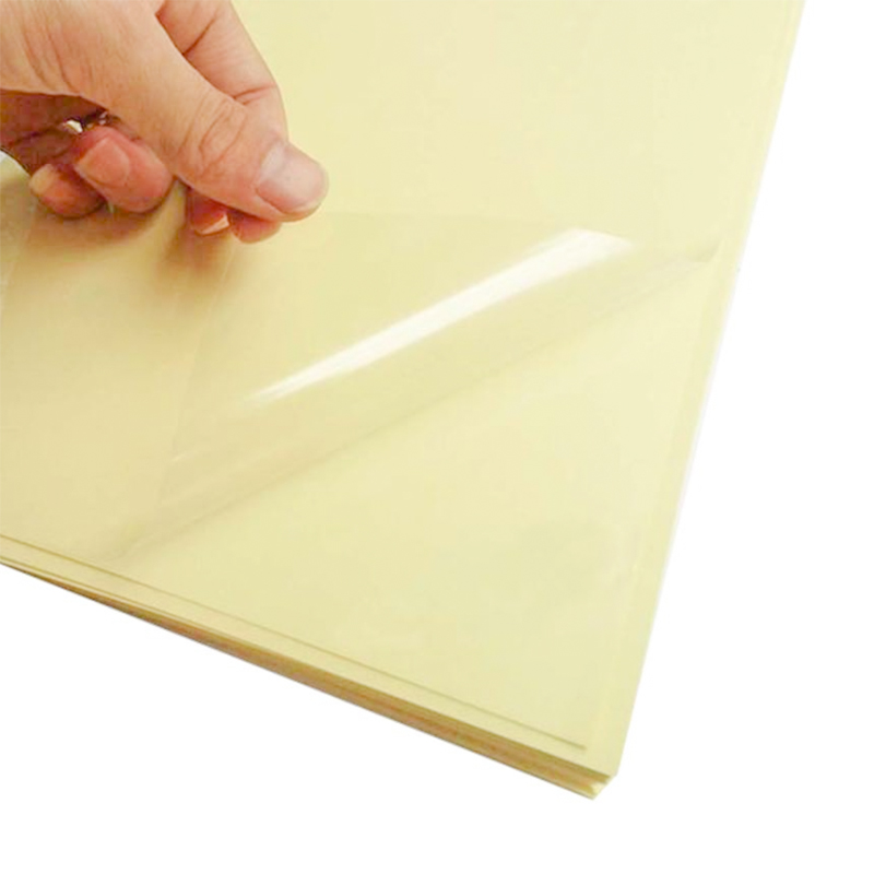 50um Transparent PET-film UV-klæbemiddel med hvid glasinfor