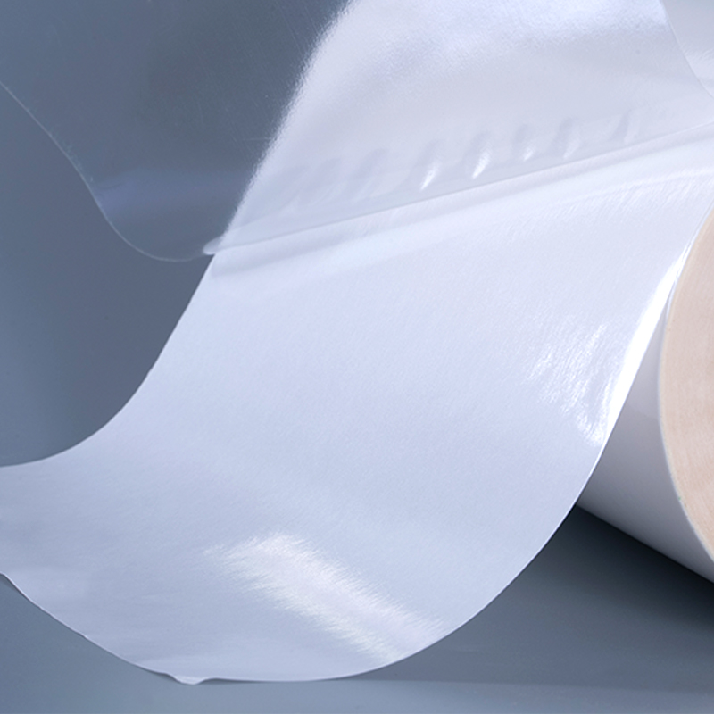 50mic gennemsigtig selvklæbende polyester film Vinyl klistermærke Udskrivning etiket Jumbo Roll