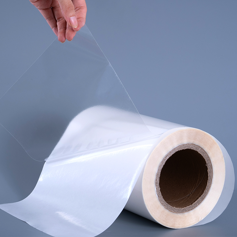 50mic gennemsigtig selvklæbende polyester film Vinyl klistermærke Udskrivning etiket Jumbo Roll