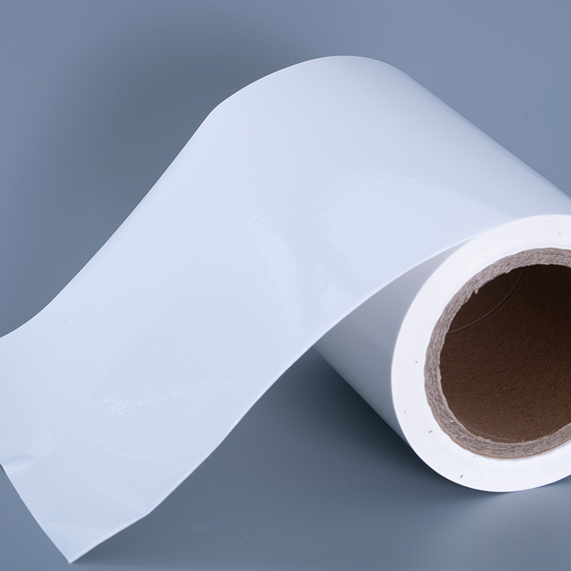 25 mikroglans PET vinylfilmetiketmaterialer med akrylklæbende jumborulle til inkjet-udskrivning