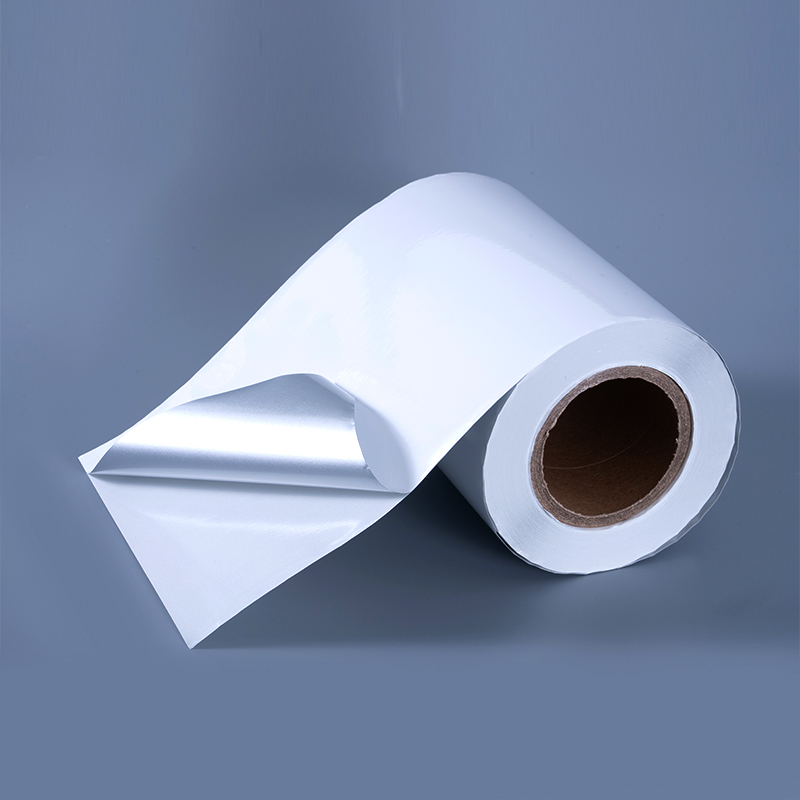 25 mic blank hvid aluminiseret polyesterfilm selvklæbende etiket med vandbaseret akrylklæbemiddel til inkjet-udskrivning