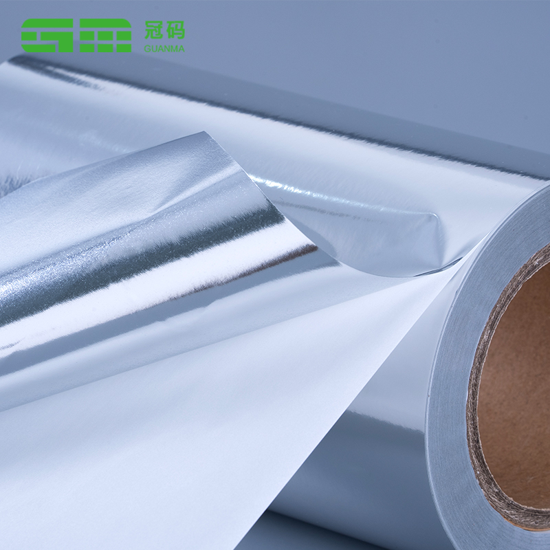 50mic blank sølv PP selvklæbende papir Jumbo rulle med dæklim