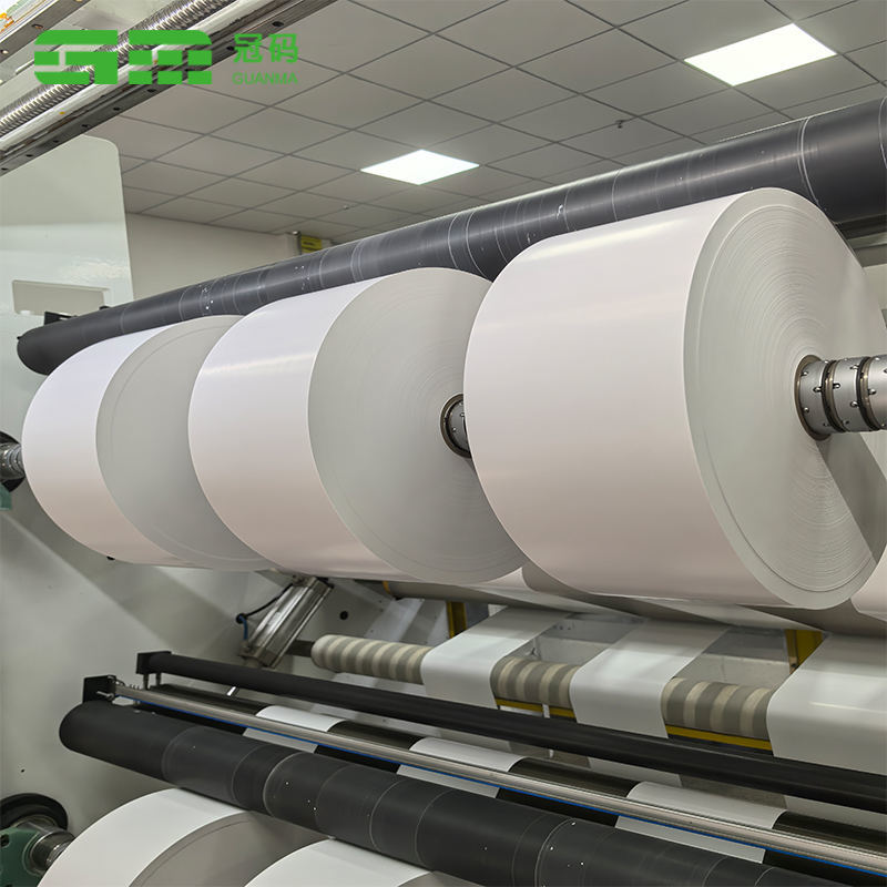 Mat hvid syntetisk pp papir frossen klæbende fødevareemballage etiket